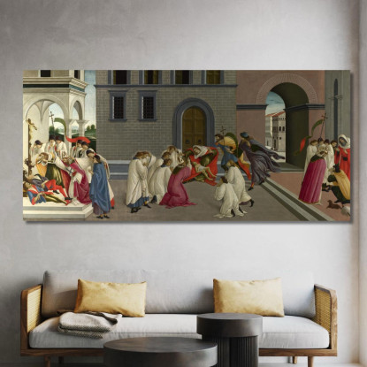 Tre Miracoli Di San Zanobi Sandro Botticelli sbt5 quadro stampato su tela