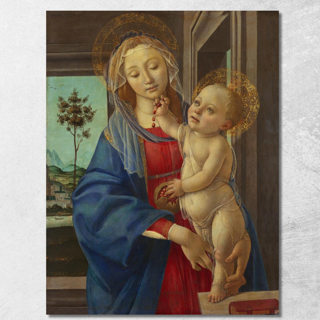 La Vergine Col Bambino E La Melagrana Sandro Botticelli sbt7 quadro stampato su tela La Vergine Col Bambino E La Melagrana Sandro Botticelli sbt7 quadro stampato su tela