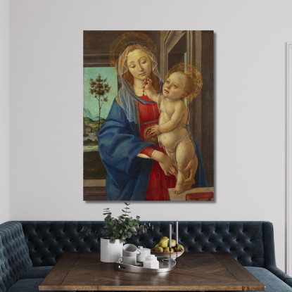 La Vergine Col Bambino E La Melagrana Sandro Botticelli sbt7 quadro stampato su tela