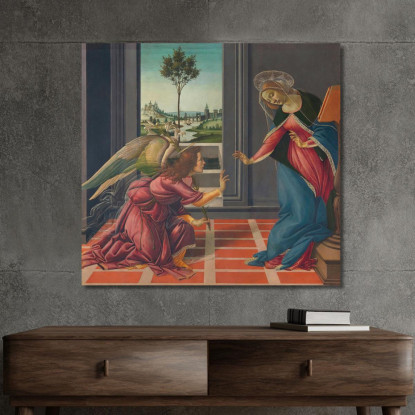 Annunciazione Sandro Botticelli sbt12 quadro stampato su tela