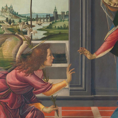 Annunciazione Sandro Botticelli sbt12 quadro stampato su tela