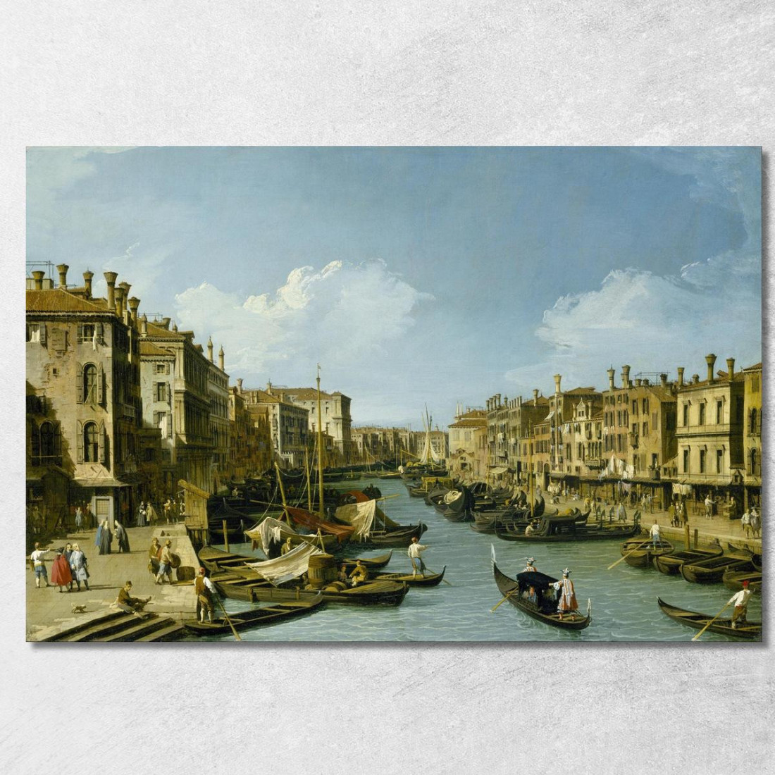 Il Canal Grande Vicino Al Ponte Di Rialto Venezia Canaletto cnl48 quadro stampato su tela