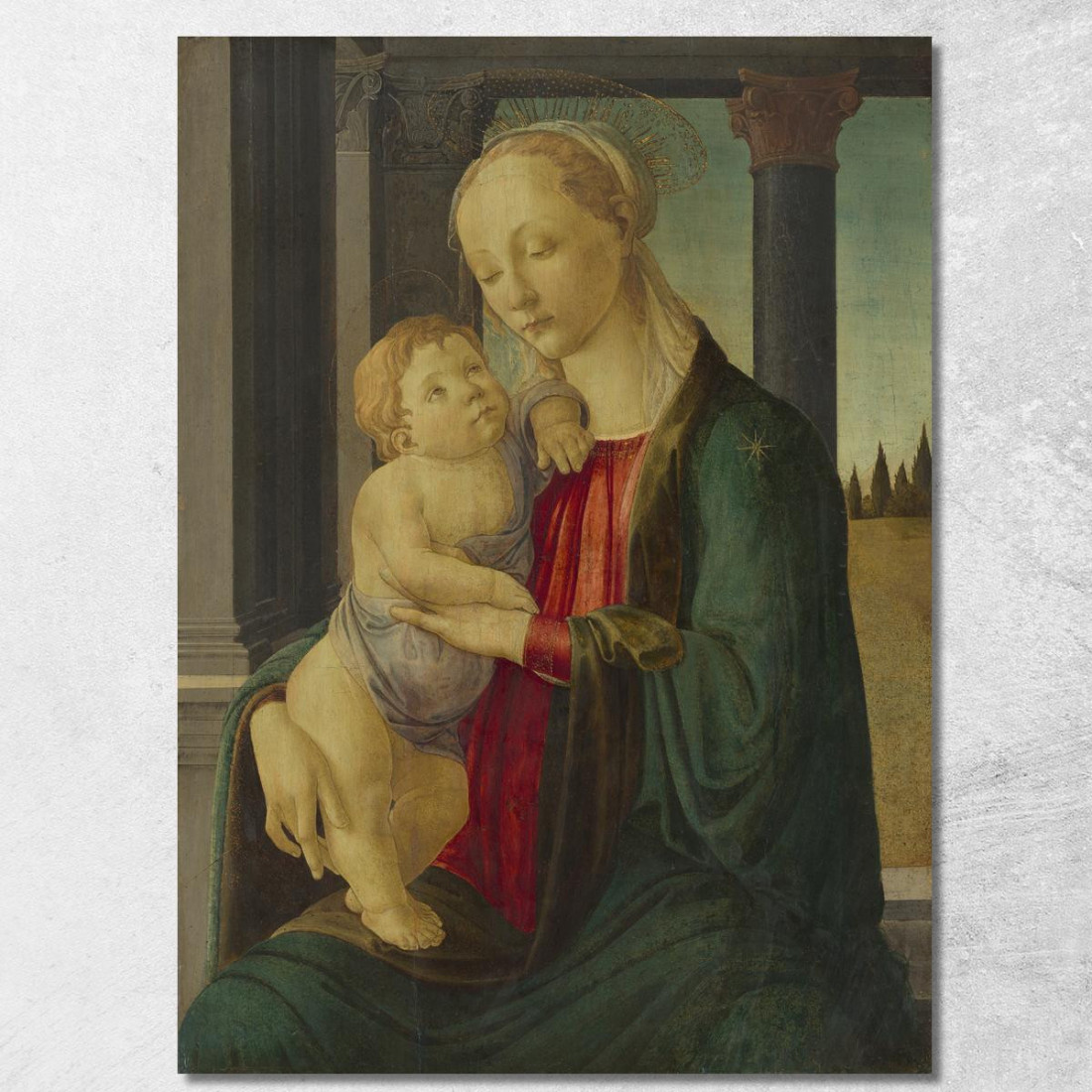 Madonna Col Bambino Sandro Botticelli sbt21 quadro stampato su tela Madonna Col Bambino Sandro Botticelli sbt21 quadro stampato su tela