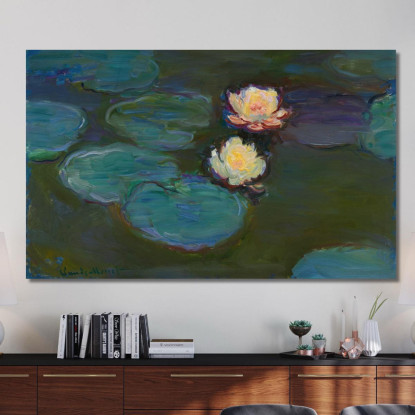 Ninfee Claude Monet mnt282 quadro stampato su tela