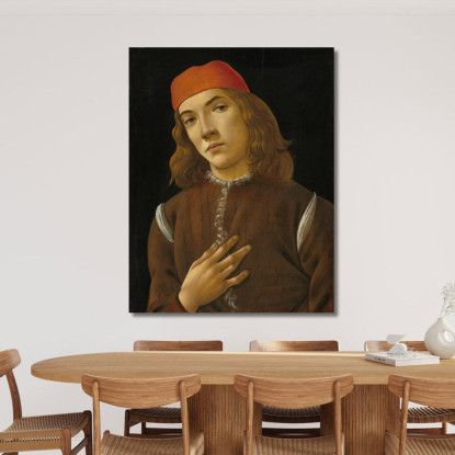 Ritratto Di Un Giovane Sandro Botticelli sbt28 quadro stampato su tela