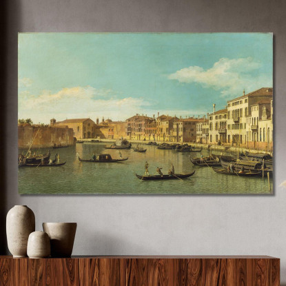 Venice The Canale Di Santa Chiara Canaletto cnl61 quadro stampato su tela