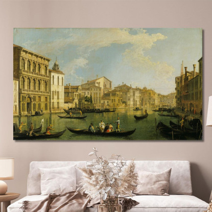 Venezia Il Canal Grande Da Palazzo Flangini A San Marcuola Canaletto cnl63 quadro stampato su tela