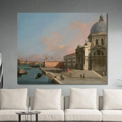 Venezia Il Canal Grande Guardando Ad Est Con Santa Maria Della Salute Canaletto cnl65 quadro stampato su tela