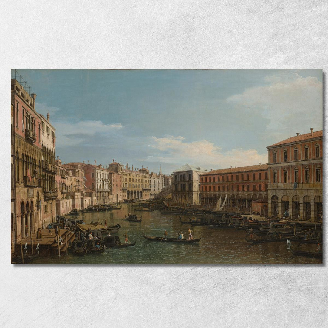 Venezia Il Canal Grande Guardando A Sud Dalla Ca Da Mosto Verso Il Ponte Di Rialto Canaletto cnl66 quadro stampato su tela Venezia Il Canal Grande Guardando A Sud Dalla Ca Da Mosto Verso Il Ponte Di Rialto Canaletto cnl66 quadro stampato su tela