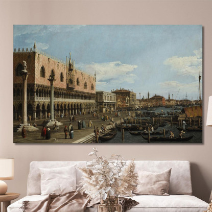 Venice The Riva Degli Schiavoni Canaletto cnl69 quadro stampato su tela