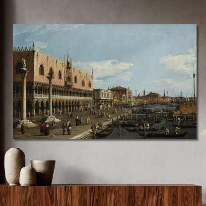 Venice The Riva Degli Schiavoni Canaletto cnl69 quadro stampato su tela