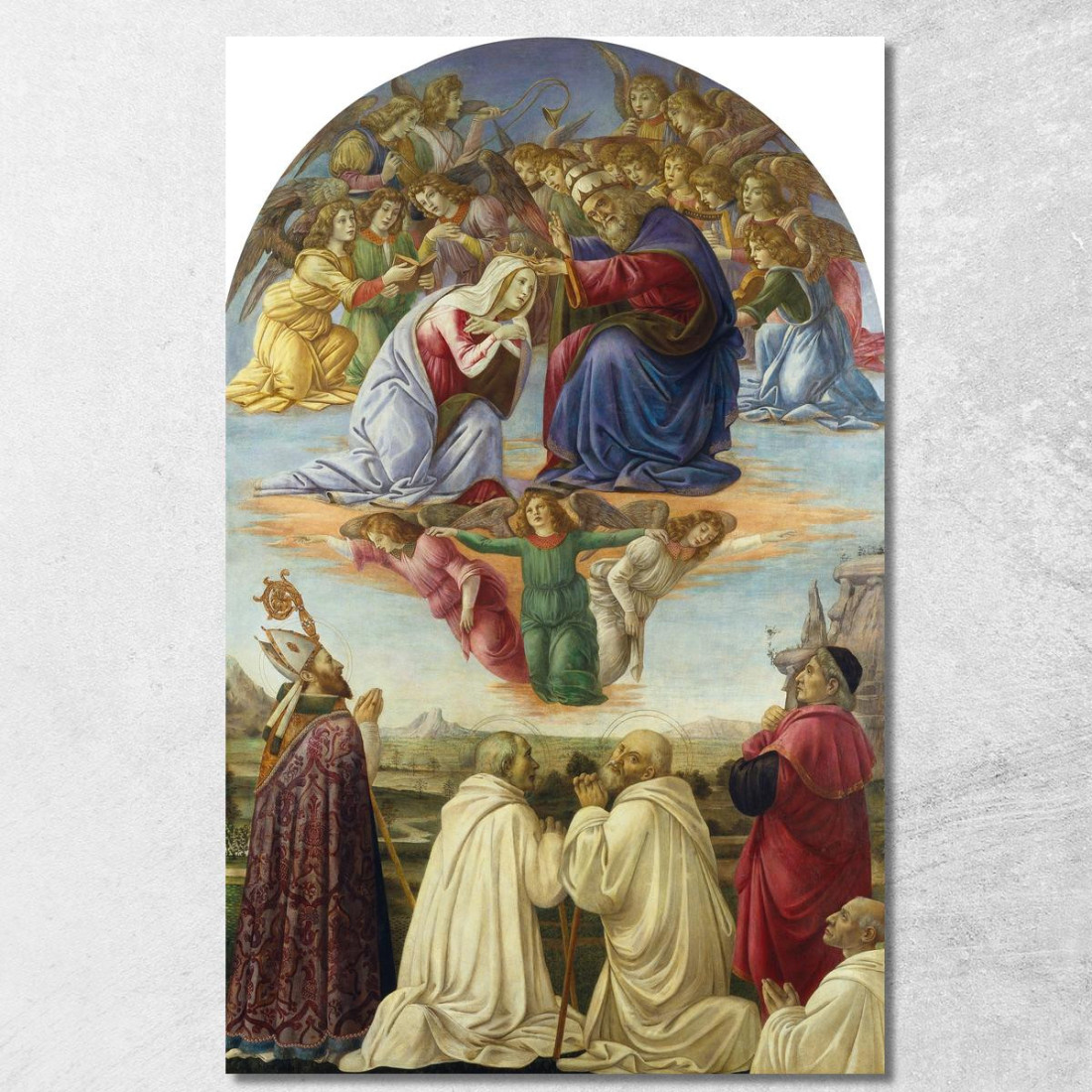 L'Incoronazione Della Vergine Sandro Botticelli sbt37 quadro stampato su tela L'Incoronazione Della Vergine Sandro Botticelli sbt37 quadro stampato su tela