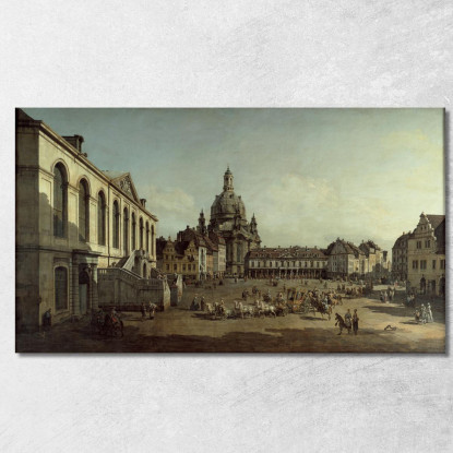 Veduta Del Neumarkt Di Dresda Dallo Jüdenhofe Canaletto cnl73 quadro stampato su tela