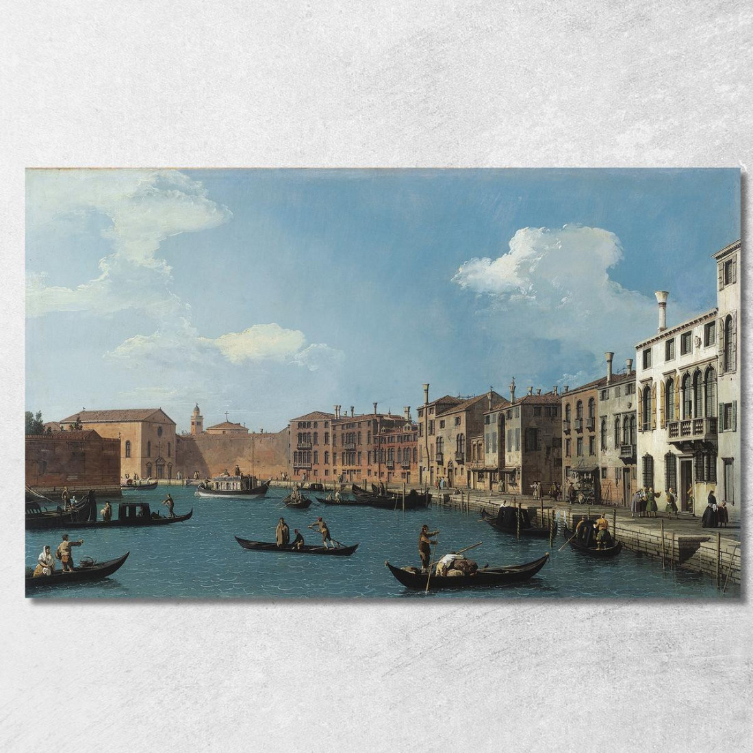 Veduta Del Canale Di Santa Chiara A Venezia Canaletto cnl76 quadro stampato su tela Veduta Del Canale Di Santa Chiara A Venezia Canaletto cnl76 quadro stampato su tela