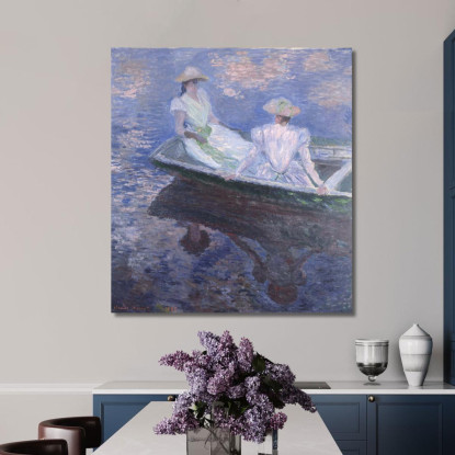 Sulla Barca Claude Monet mnt287 quadro stampato su tela