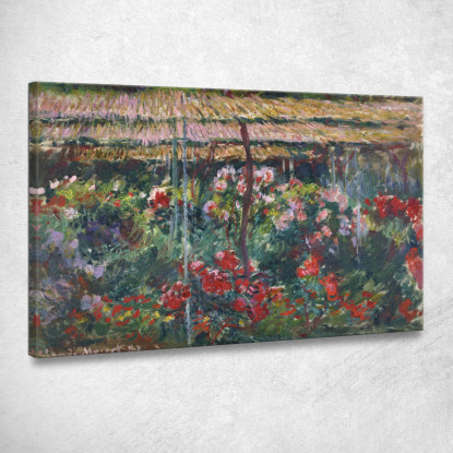 Giardino Delle Peonie Claude Monet mnt289 quadro stampato su tela