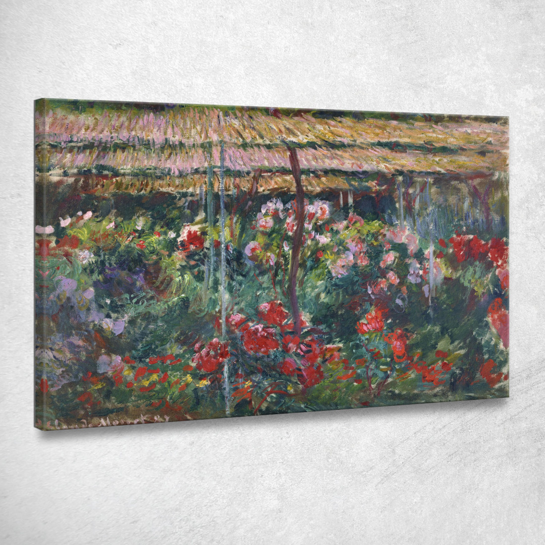 Giardino Delle Peonie Claude Monet mnt289 quadro stampato su tela Giardino Delle Peonie Claude Monet mnt289 quadro stampato su tela