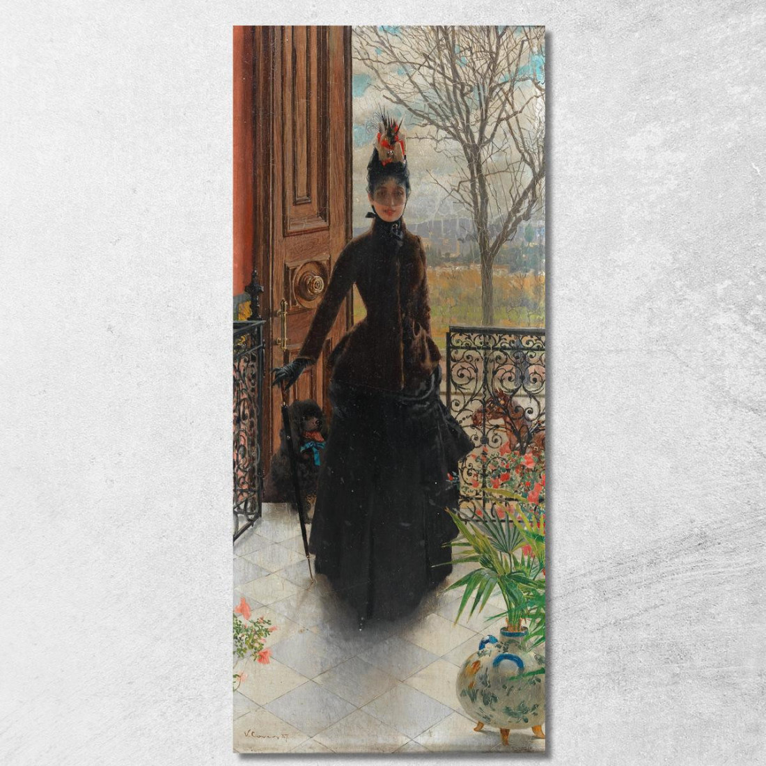 Una Signora Elegante Vittorio Matteo Corcos vmc12 quadro stampato su tela Una Signora Elegante Vittorio Matteo Corcos vmc12 quadro stampato su tela