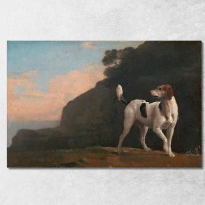 Foxhound George Stubbs gst16 quadro stampato su tela