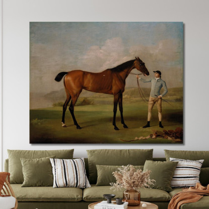 Molly Gambelunghe Con Il Suo Fantino George Stubbs gst29 quadro stampato su tela