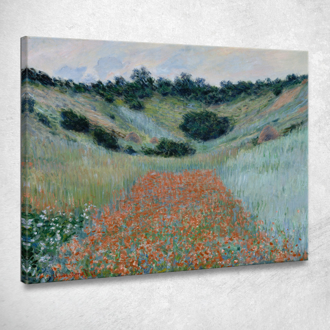 Campo Di Papaveri In Una Cavità Vicino A Giverny Claude Monet mnt295 quadro stampato su tela Campo Di Papaveri In Una Cavità Vicino A Giverny Claude Monet mnt295 quadro stampato su tela