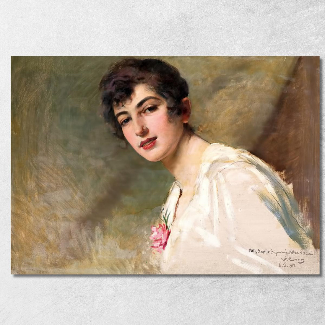 Ritratto Di Altea Landi Vittorio Matteo Corcos vmc28 quadro stampato su tela Ritratto Di Altea Landi Vittorio Matteo Corcos vmc28 quadro stampato su tela