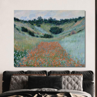 Campo Di Papaveri In Una Cavità Vicino A Giverny Claude Monet mnt295 quadro stampato su tela
