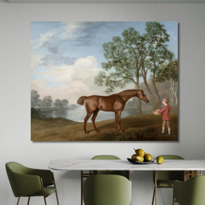 Zucca Con Stalliere 1774 George Stubbs gst34 quadro stampato su tela