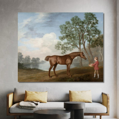 Zucca Con Stalliere 1774 George Stubbs gst34 quadro stampato su tela