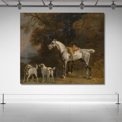Studi Per O Dopo Il Terzo Duca Di Richmond Con Charleton Hunt George Stubbs gst38 quadro stampato su tela