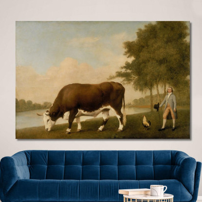 Il Bue Del Lincolnshire George Stubbs gst41 quadro stampato su tela