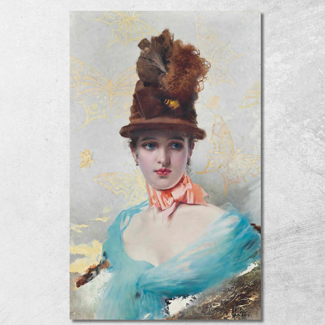 Un Elegante Vittorio Matteo Corcos vmc37 quadro stampato su tela Un Elegante Vittorio Matteo Corcos vmc37 quadro stampato su tela