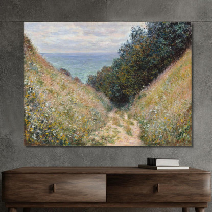 Strada A La Cavée Pourville Claude Monet mnt298 quadro stampato su tela