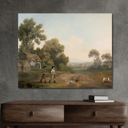 Due Gentiluomini Che Vanno A Sparare George Stubbs gst49 quadro stampato su tela