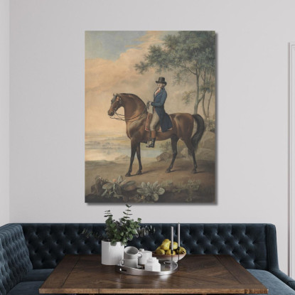 Warren Hastings Sul Suo Cavallo Arabo George Stubbs gst53 quadro stampato su tela