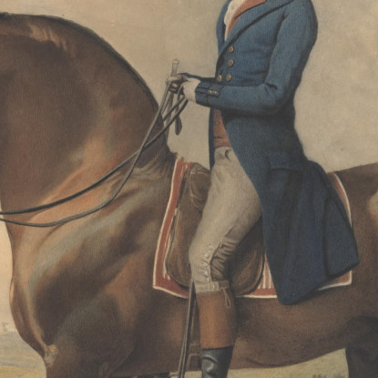 Warren Hastings Sul Suo Cavallo Arabo George Stubbs gst53 quadro stampato su tela