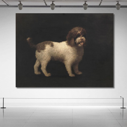 Spaniel D'Acqua George Stubbs gst54 quadro stampato su tela