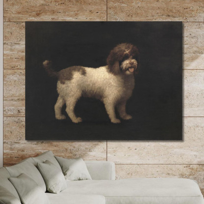 Spaniel D'Acqua George Stubbs gst54 quadro stampato su tela
