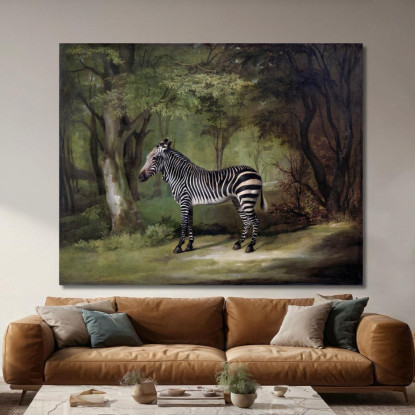 Zebra 1763 George Stubbs gst57 quadro stampato su tela