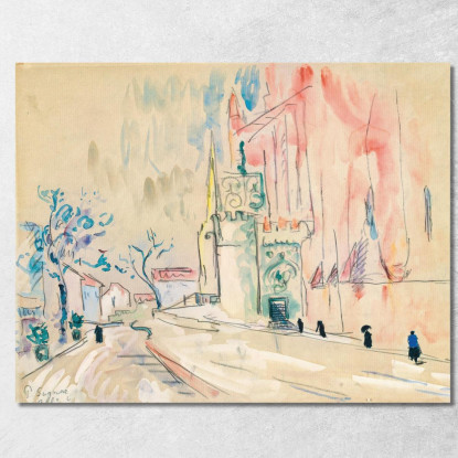 Candeggina Paul Signac psn1 quadro stampato su tela