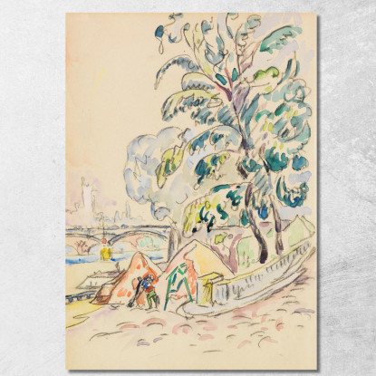 Sulla Senna Di Parigi Paul Signac psn2 quadro stampato su tela