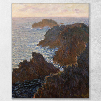 Rocce A Belle-Isle Port-Domois Claude Monet mnt300 quadro stampato su tela