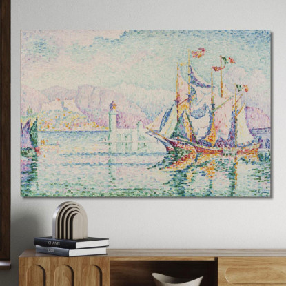 Antibes Mattina Paul Signac psn3 quadro stampato su tela