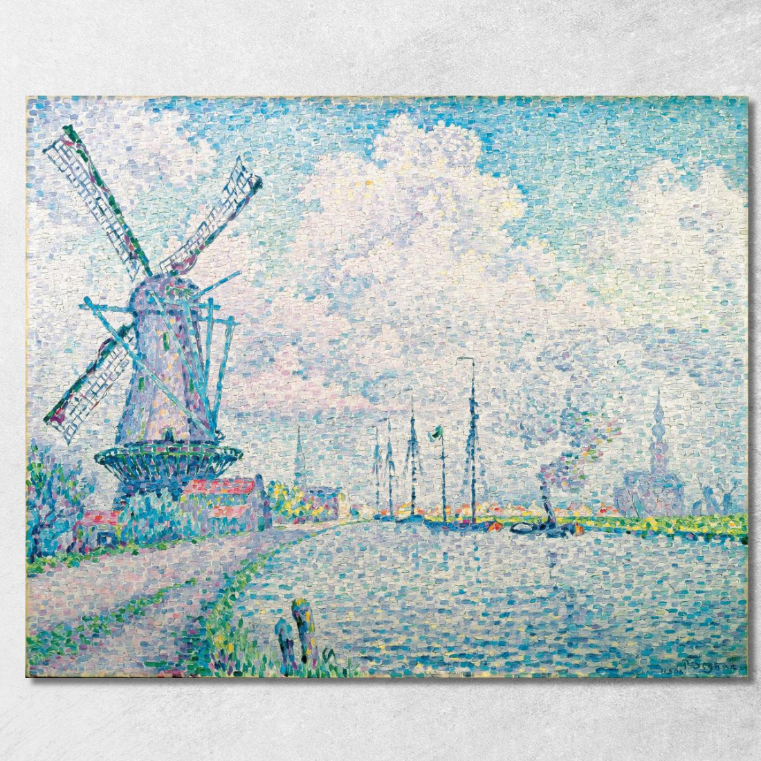 Canale Di Overschie Paul Signac psn19 quadro stampato su tela Canale Di Overschie Paul Signac psn19 quadro stampato su tela