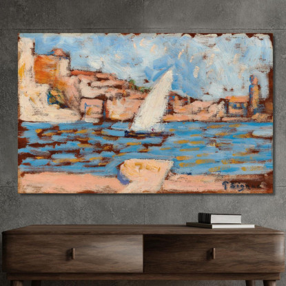 Collioure. La Tartana Paul Signac psn23 quadro stampato su tela