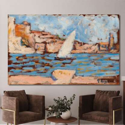 Collioure. La Tartana Paul Signac psn23 quadro stampato su tela