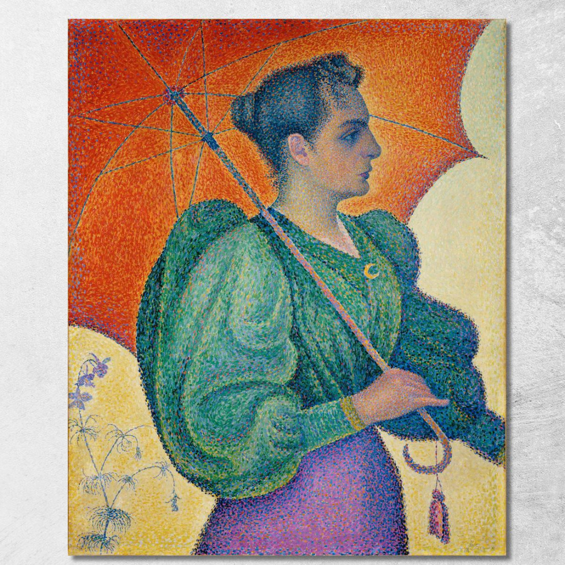 Donna Con Ombrellone Paul Signac psn31 quadro stampato su tela Donna Con Ombrellone Paul Signac psn31 quadro stampato su tela
