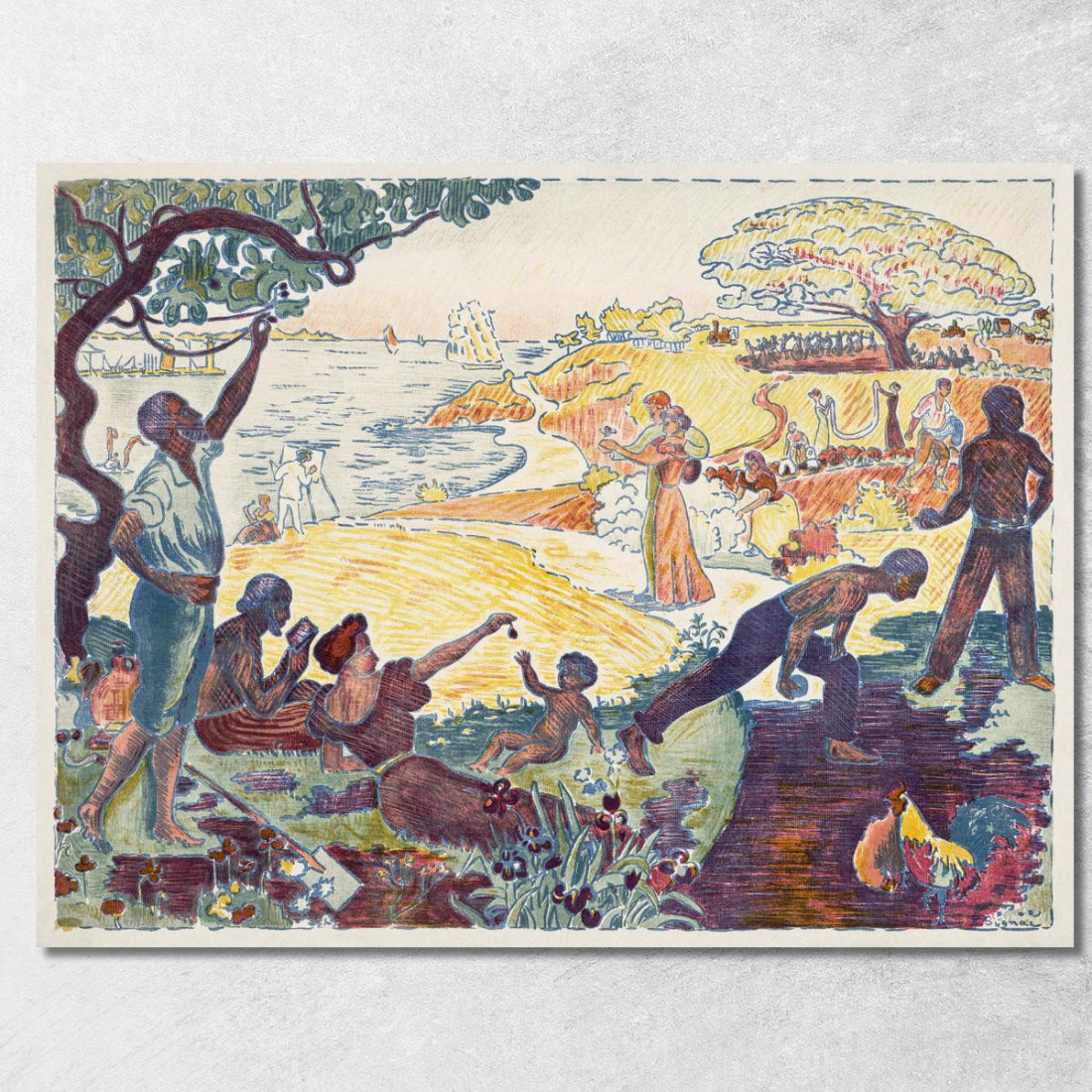 Tempi Armoniosi Paul Signac psn37 quadro stampato su tela Tempi Armoniosi Paul Signac psn37 quadro stampato su tela