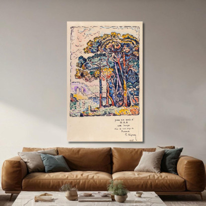 Paesaggio Paul Signac psn44 quadro stampato su tela