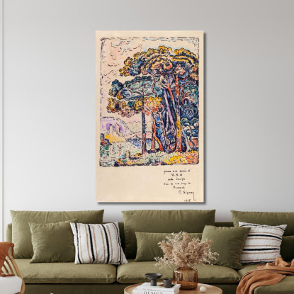 Paesaggio Paul Signac psn44 quadro stampato su tela